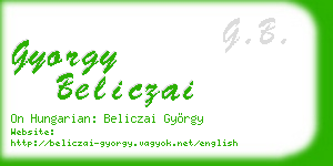 gyorgy beliczai business card