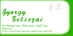 gyorgy beliczai business card